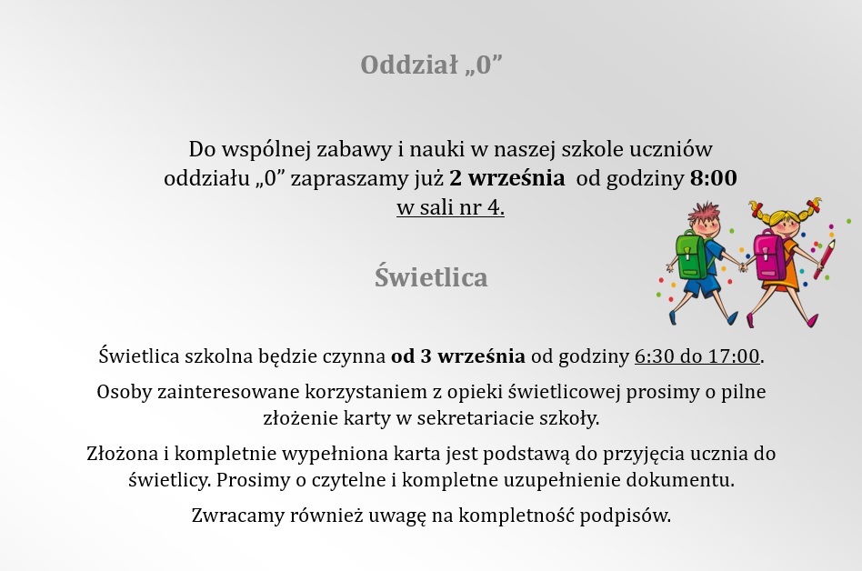 Informace dotyczące oddziału 